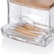 Acrylic Cotton Organizer With Wooden Cover